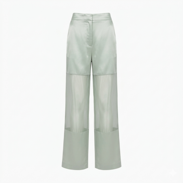 Sheer Waist Panel Trousers