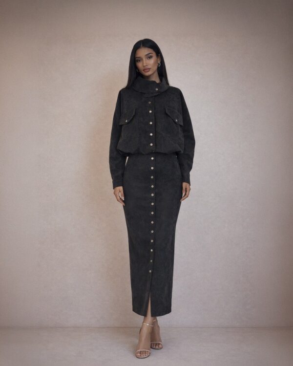 Modern Suede Set – Skirt and Jacket