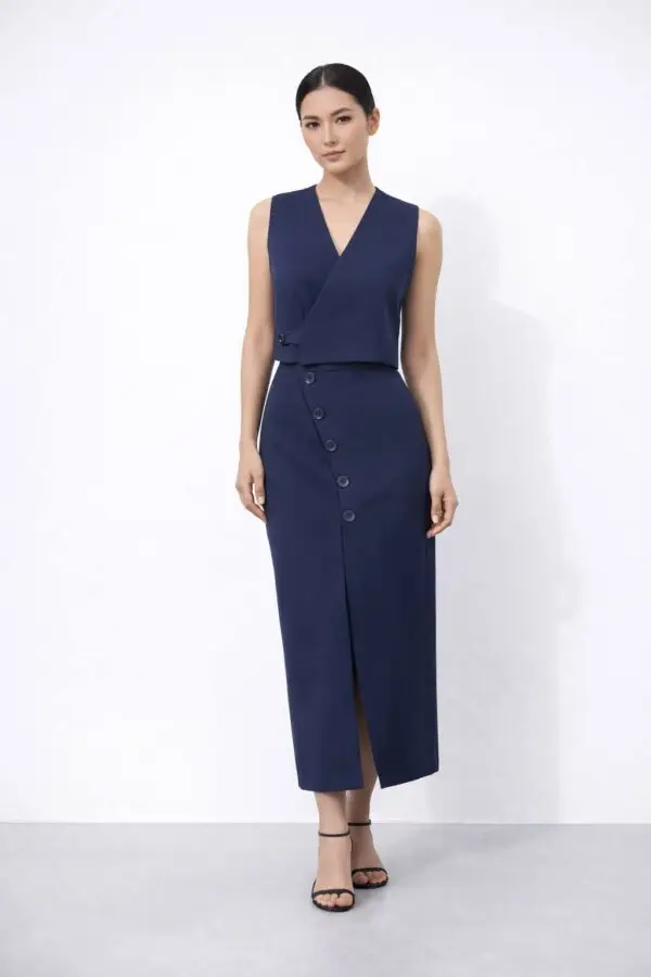 High-Waisted Elegant Midi Skirt